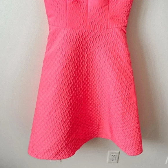 Prada Duchesse Froiss Textured Sleeveless Bright Pink Dress Sz 6 - Picture 7 of 16